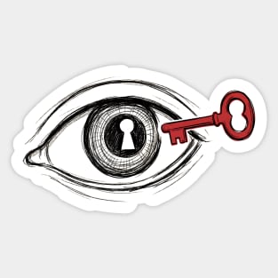 Keyhole Eye – Key to the Soul Surreal Art Sticker